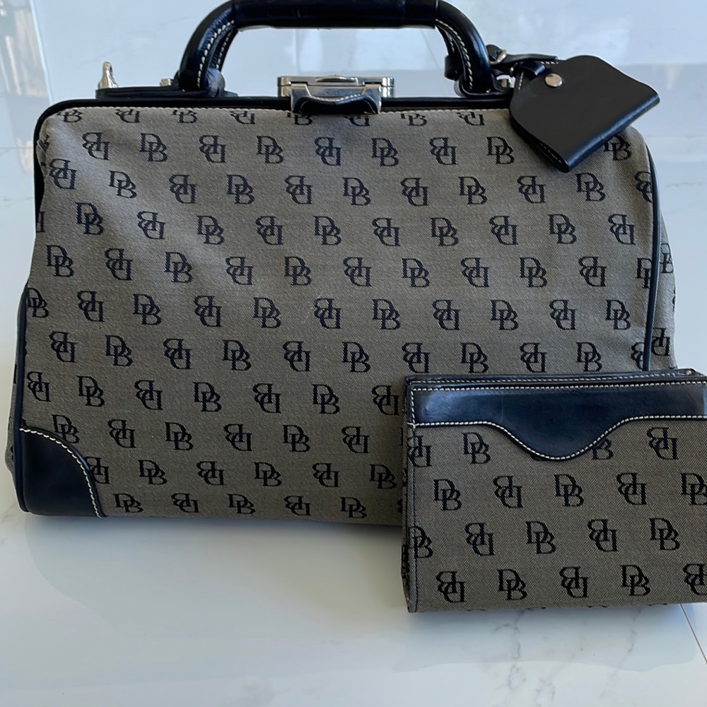 Dooney & Bourke Black and Tan Travel Bag
